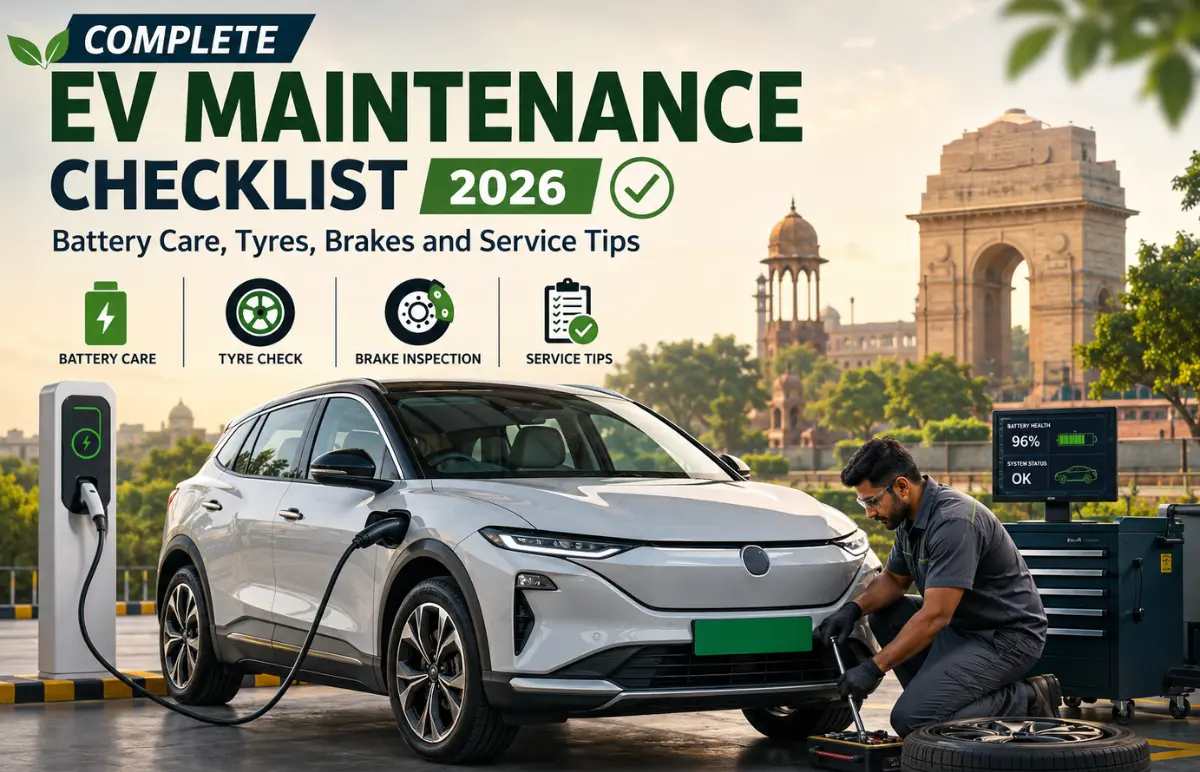Complete EV Maintenance Checklist 2026: Battery Care, Tyres, Brakes and Service Tips Featured Image