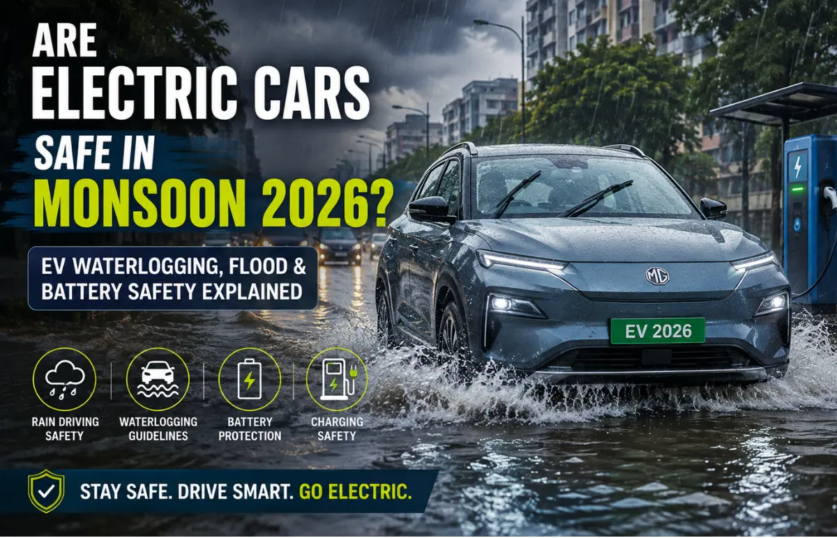 Are Electric Cars Safe in Monsoon 2026? EV Waterlogging, Flood & Battery Safety Featured Image