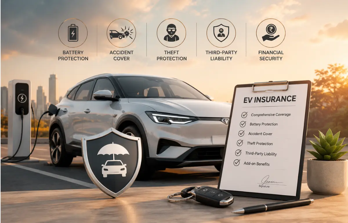 EV Insurance in India: Complete Guide to Coverage, Premiums, Claims and Add-Ons Featured Image