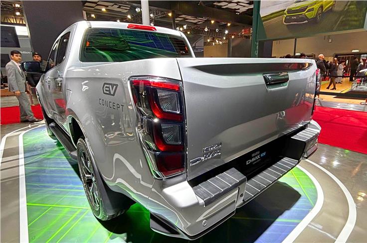 Isuzu D-Max EV concept displayed at Bharat Mobility Auto Expo 2025 Featured Image