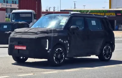Kia Syros EV spotted in India before its 2026 debut. Featured Image