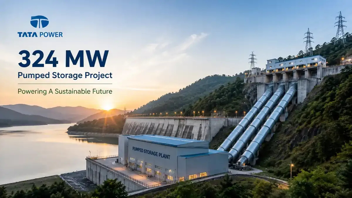 Tata Power has received a Letter of Award (LOA) from SECI to provide 324 MW of power from its 1000 MW Hydro Storage facility. Featured Image