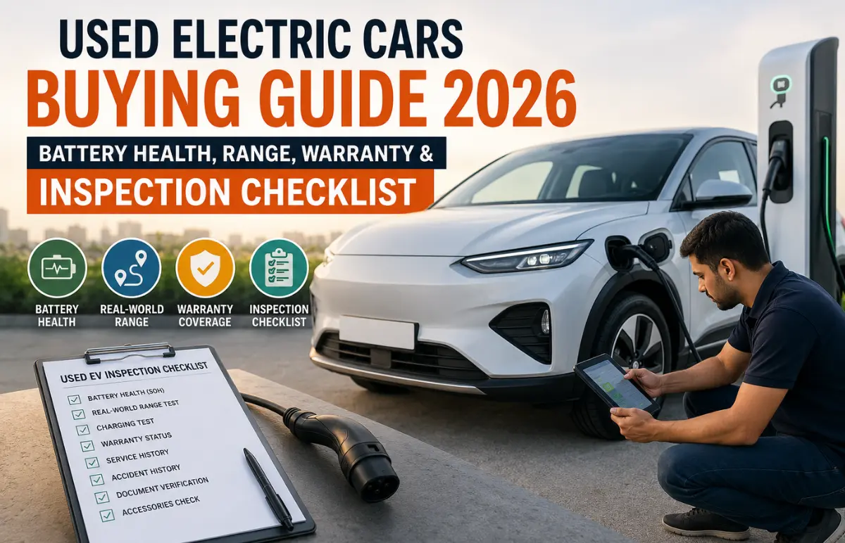 Used Electric Cars Buying Guide 2026: Battery Health, Range, Warranty and Inspection Checklist Featured Image