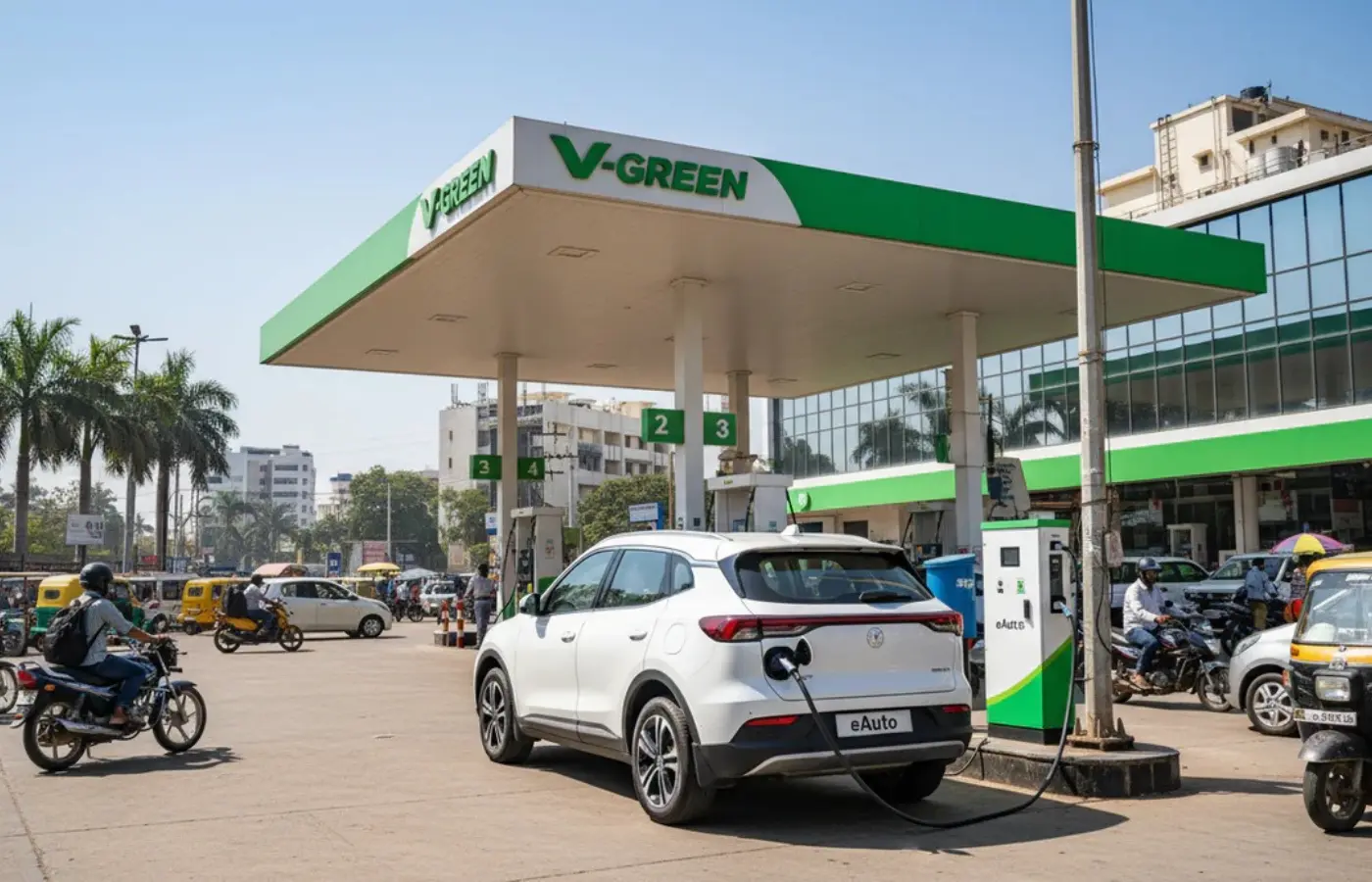 V-Green collab with HPCL | EV Charging Stations in India