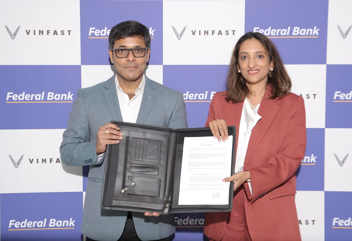VinFast India collaborates with Federal Bank to enhance the dealer financing ecosystem. Featured Image