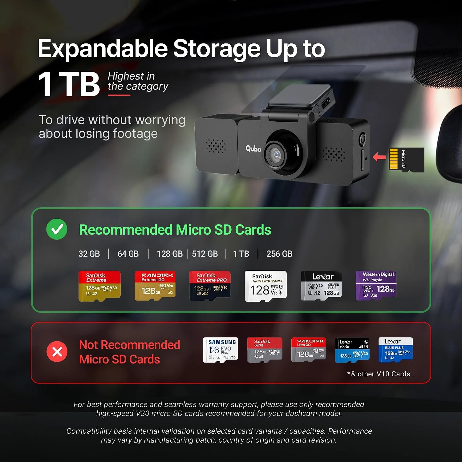 Qubo 3-Channel Dashcam Trio by Hero Group (Front+Rear+Cabin Camera) [New Launch] | 4MP | Built-in Wi-Fi & GPS | Wide FOV | IR Night Vision | App Control | Suppo - image 8