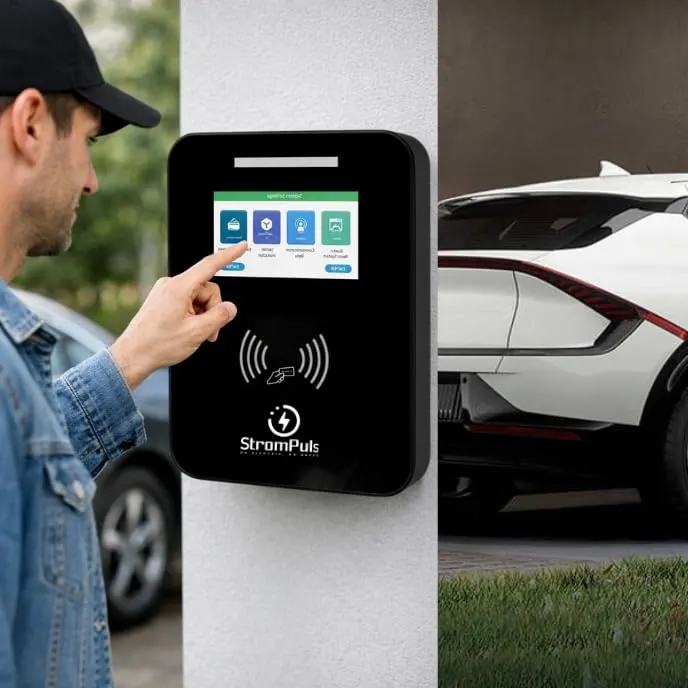 2kW EV Charger, 32A, 3 Phase, 5m TPU Cable, Large Touch Screen, Adjustable Amps, Wi-FI, BT, RFID,Emergency Switch, OTA Update, IP65, Built-in RCD - image 2