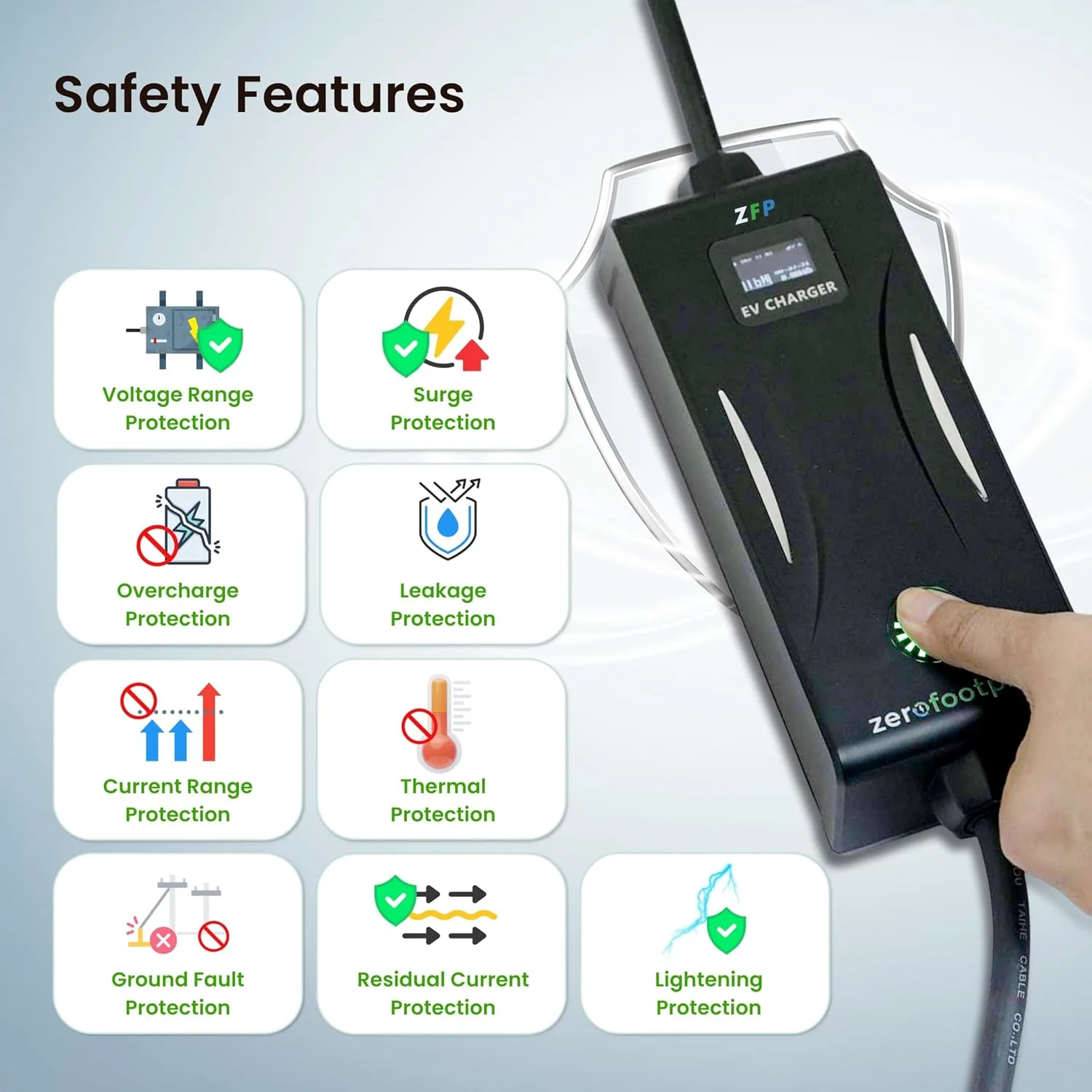ZeroFootprint 3.5 kW Portable EV Car Charger | Type 2 AC | 16A - image 5