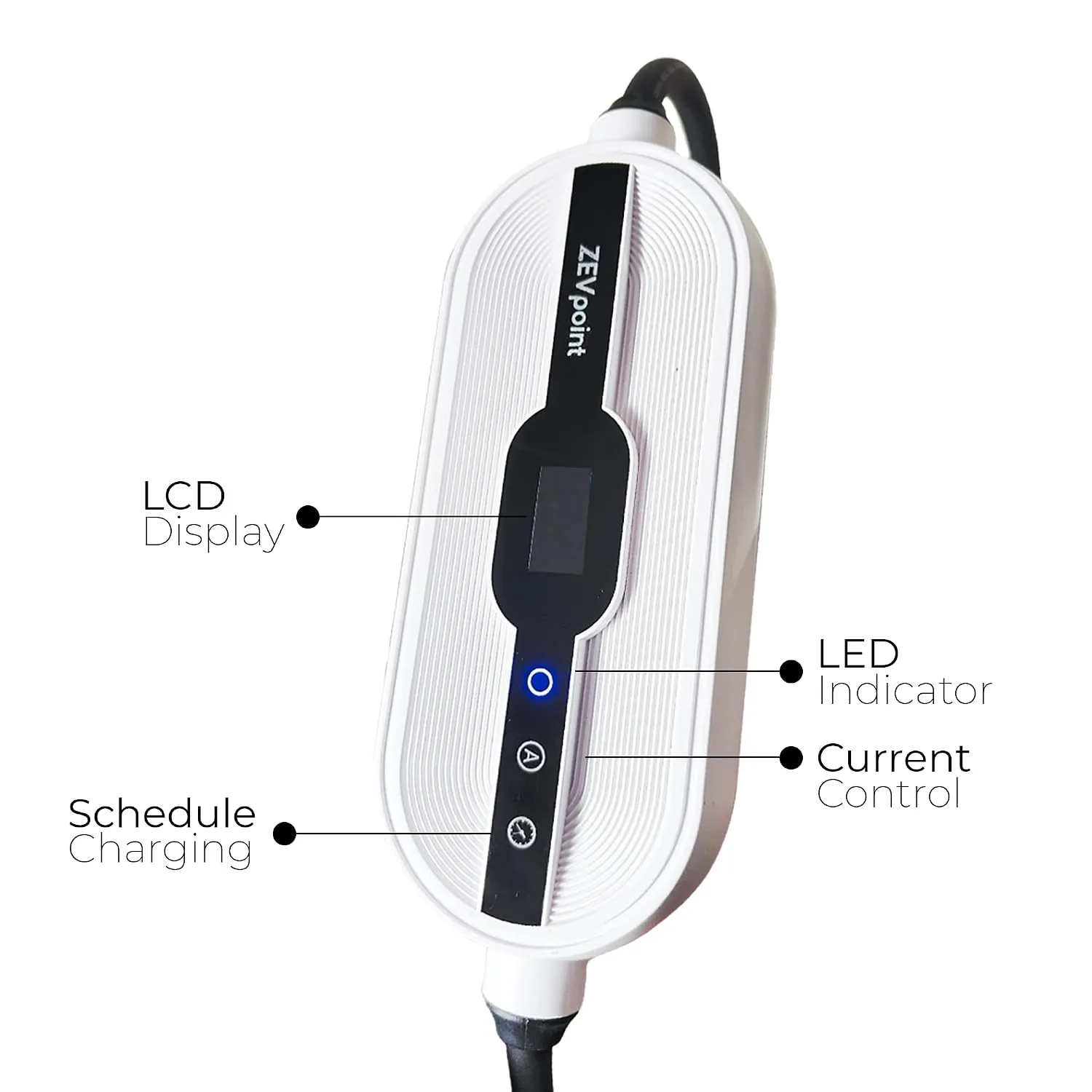 Zevpoint Aveo Pro 7.5kW Portable EV Charger for Home & Travel | Single Phase, 32A, Type 2, 6m TPU Cable | Adjustable 8-32A | App (Wi-Fi & Bluetooth), LED Screen - image 3