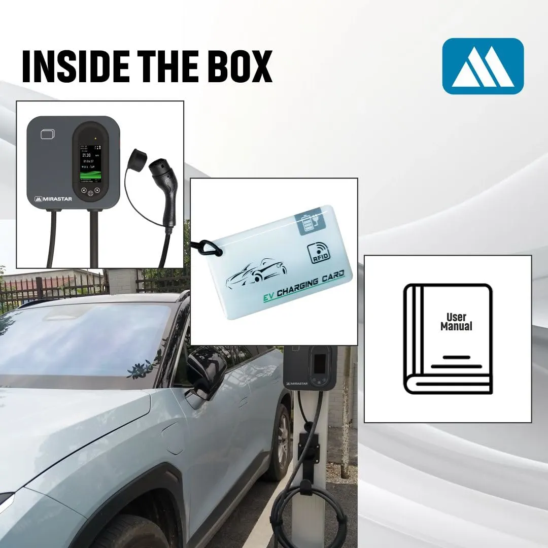 MIRASTAR Wallbox EV CAR Charger | 7.4 kW, Type 2 Gun, 32A Single Phase | Fast Charging | EV Charger - image 8