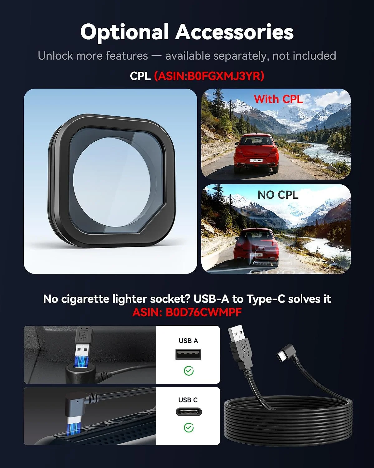 REDTIGER F17 2026 Edition 4K 3 Channel Dash Cam, Upgraded STARVIS 2 IMX675 Sensor, 4K Front+1080P Cabin+1080P Rear, 5.8G WiFi GPS, IR Night View, WDR, 512GB Max - image 9