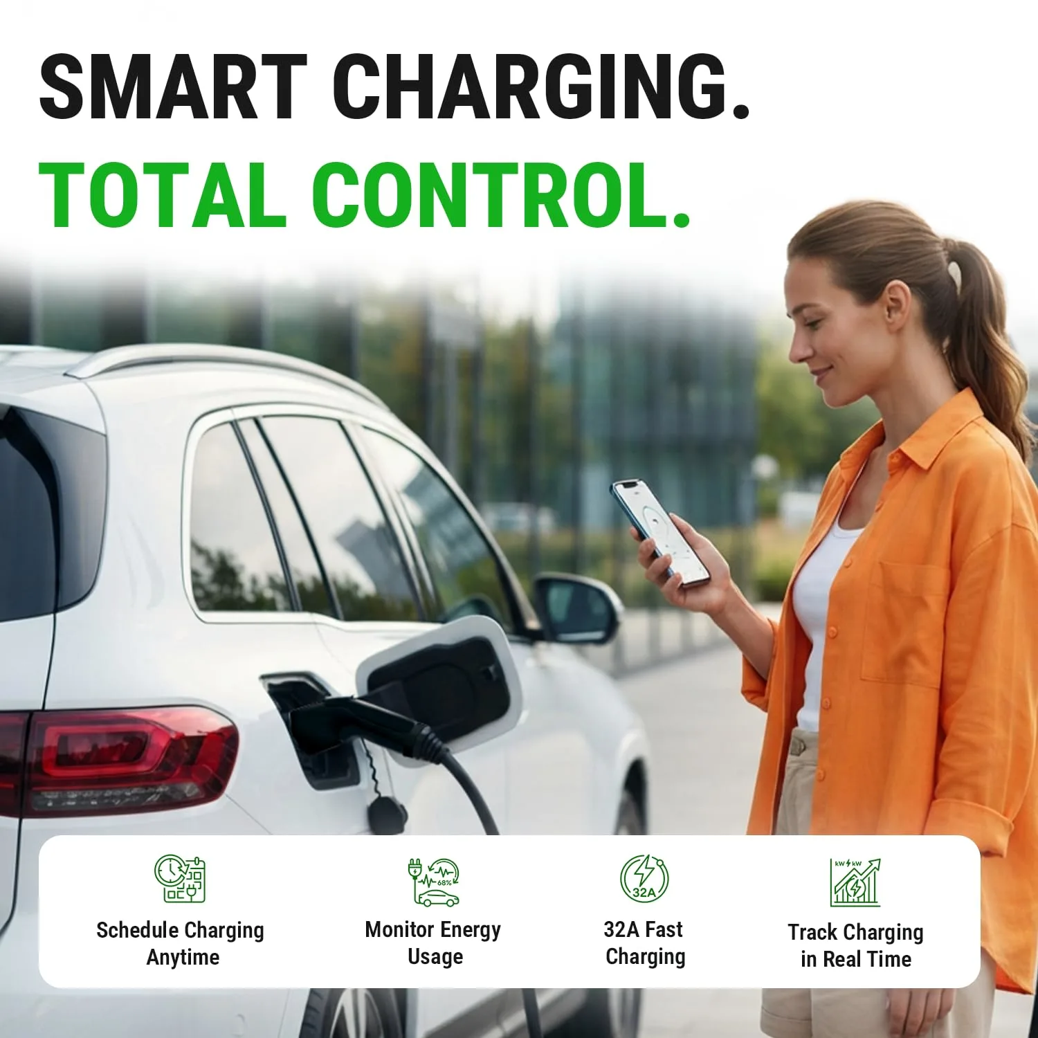 CALION 7.5 kW Smart EV Charger for Electric Cars | Carry Bag+Wall Bracket+CEE Socket | 5M TPU Cable, Smart App Control, LED Indicator, Adjustable Amp | 10+ Safe - image 6