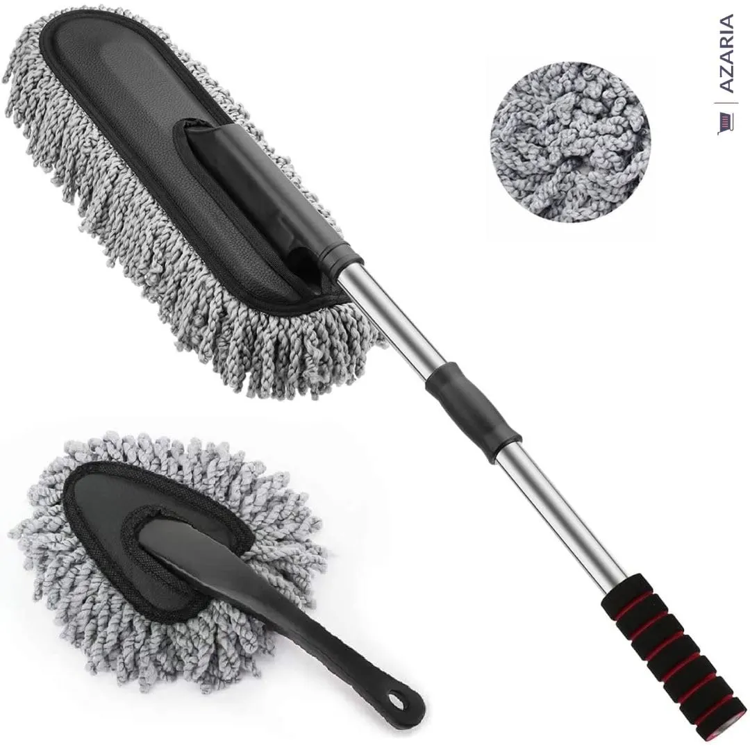 Azaria 5 PCS Microfiber Car Duster Kit - Interior & Exterior Car Cleaning Detailing Tool Scratch & Lint Free, Pollen Removing Extendable Long Handle Duster for - image 7