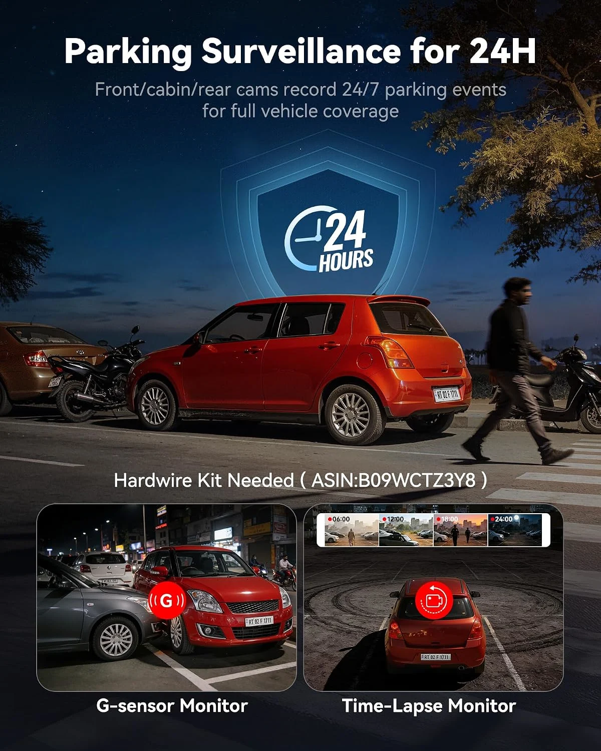 REDTIGER F17 2026 Edition 4K 3 Channel Dash Cam, Upgraded STARVIS 2 IMX675 Sensor, 4K Front+1080P Cabin+1080P Rear, 5.8G WiFi GPS, IR Night View, WDR, 512GB Max - image 8