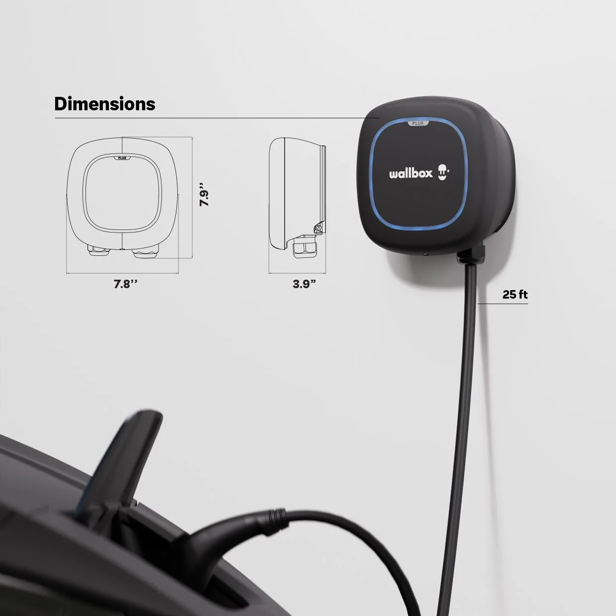 Wallbox Pulsar Plus Level 2 Smart Electric Vehicle Charger - Ultra Compact, WiFi, Bluetooth, Alexa/Google Home, Energy Star and UL Certified, 25ft Cord - image 9