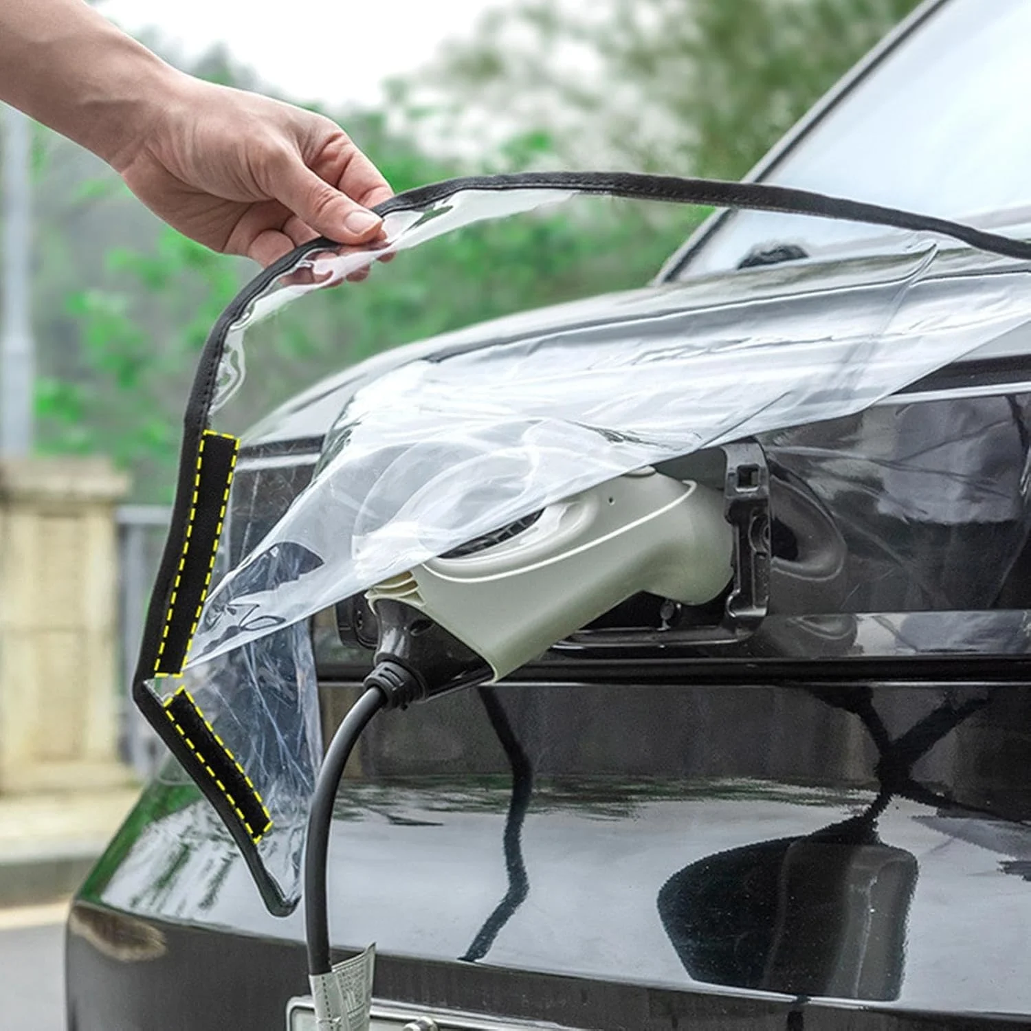 EV Charger Cover, Waterproof Cover, Rainproof Waterproof Outdoor Electric Car Charging Port Plug Cover, universals Rain Cover for Electric Car Charger, EV Charg - image 5