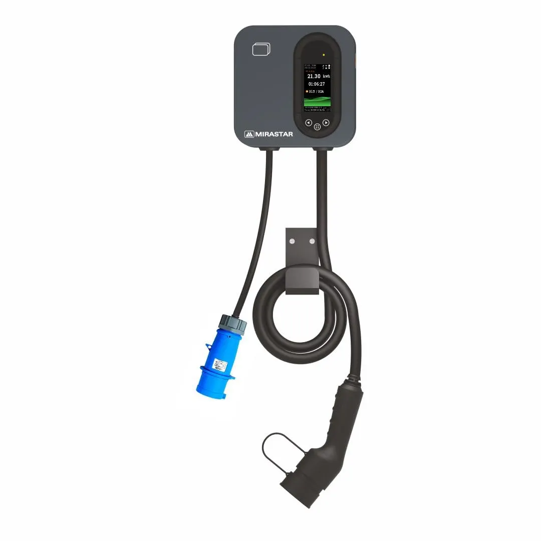 MIRASTAR Wallbox EV CAR Charger | 7.4 kW, Type 2 Gun, 32A Single Phase | Fast Charging | EV Charger