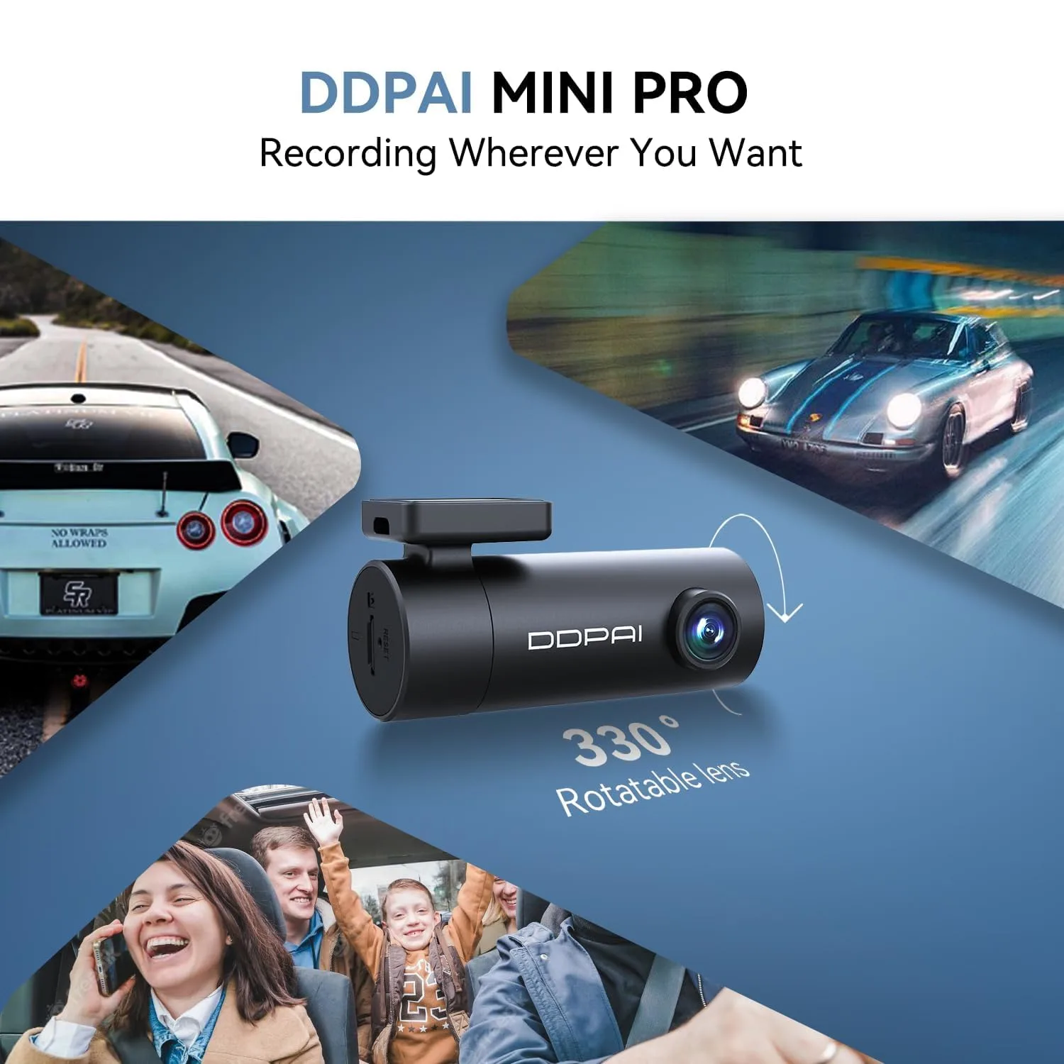 DDPAI Dash Cam for Car, 2K Resolution, with 3MP Camera | Emergency Accident Lock | Wi-Fi & App Control | Night Vision | 140° Wide Angle | Car Dashcam with G-Sen - image 6