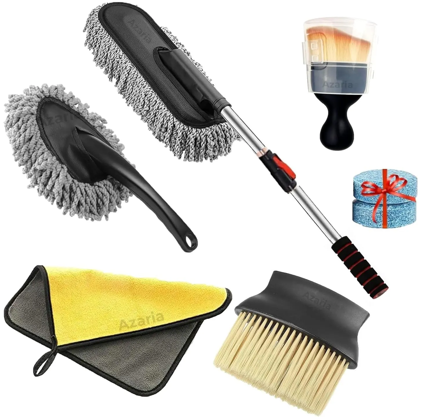 Azaria 5 PCS Microfiber Car Duster Kit - Interior & Exterior Car Cleaning Detailing Tool Scratch & Lint Free, Pollen Removing Extendable Long Handle Duster for - image 8