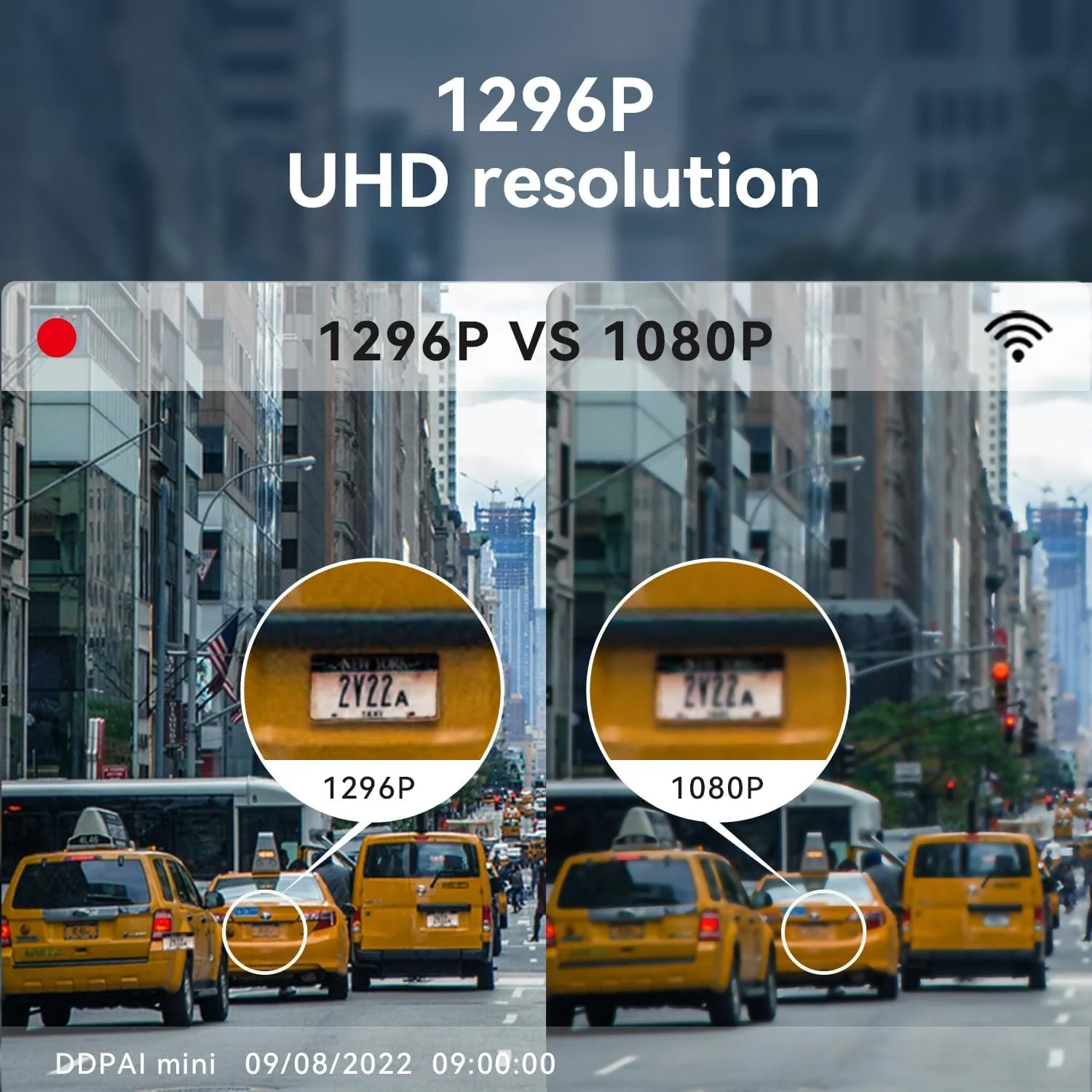 DDPAI Dash Cam for Car, 2K Resolution, with 3MP Camera | Emergency Accident Lock | Wi-Fi & App Control | Night Vision | 140° Wide Angle | Car Dashcam with G-Sen - image 2