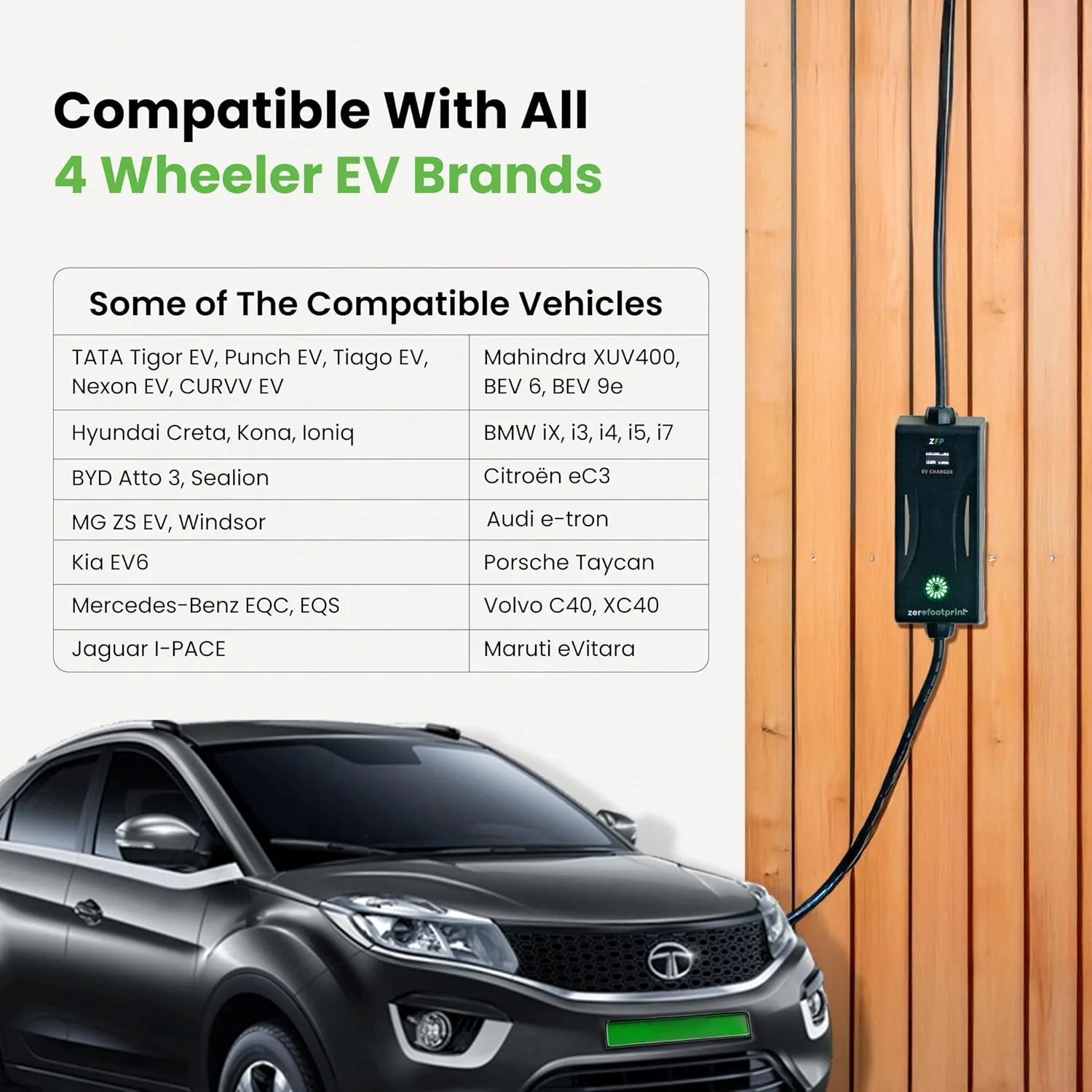 ZeroFootprint 3.5 kW Portable EV Car Charger | Type 2 AC | 16A - image 2
