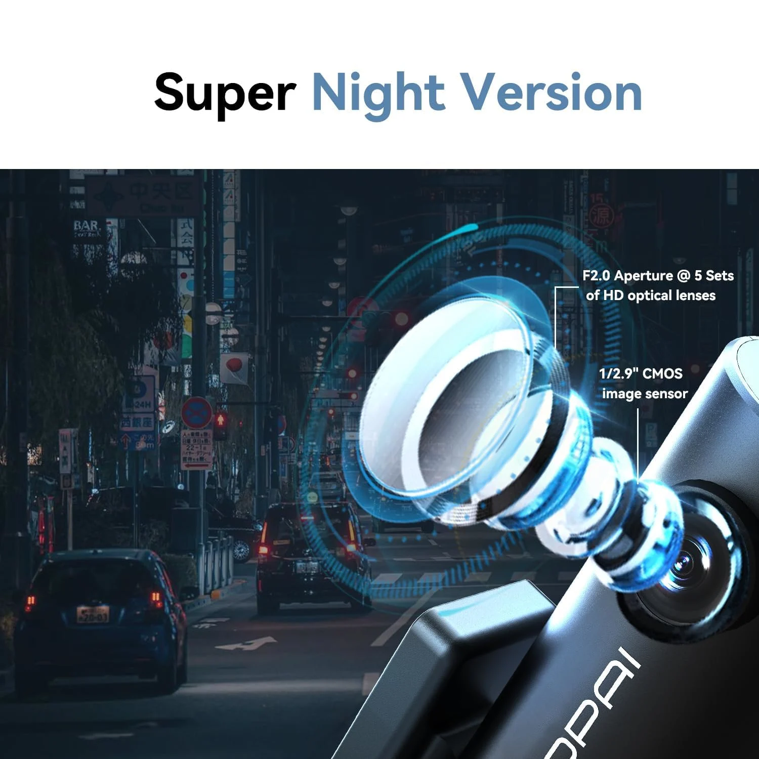 DDPAI Dash Cam for Car, 2K Resolution, with 3MP Camera | Emergency Accident Lock | Wi-Fi & App Control | Night Vision | 140° Wide Angle | Car Dashcam with G-Sen - image 5