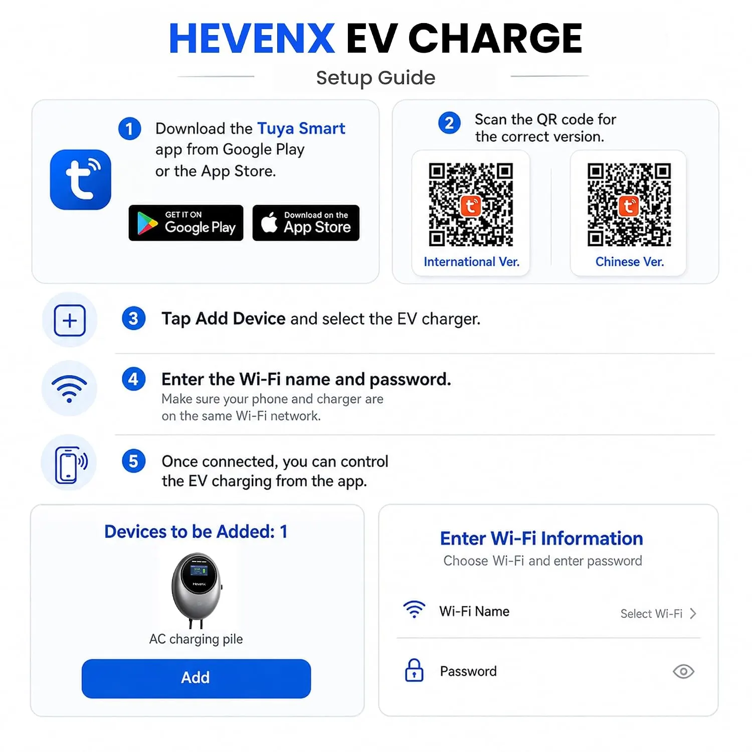 DP20 22kW EV Wallbox Charger, Type 2, 3 Phase 32A | RFID Card + Tuya App, IP65 Rated | 5-Way Safety Protection, Emergency Stop, 5m Cable, 2-Yr Warranty - image 9