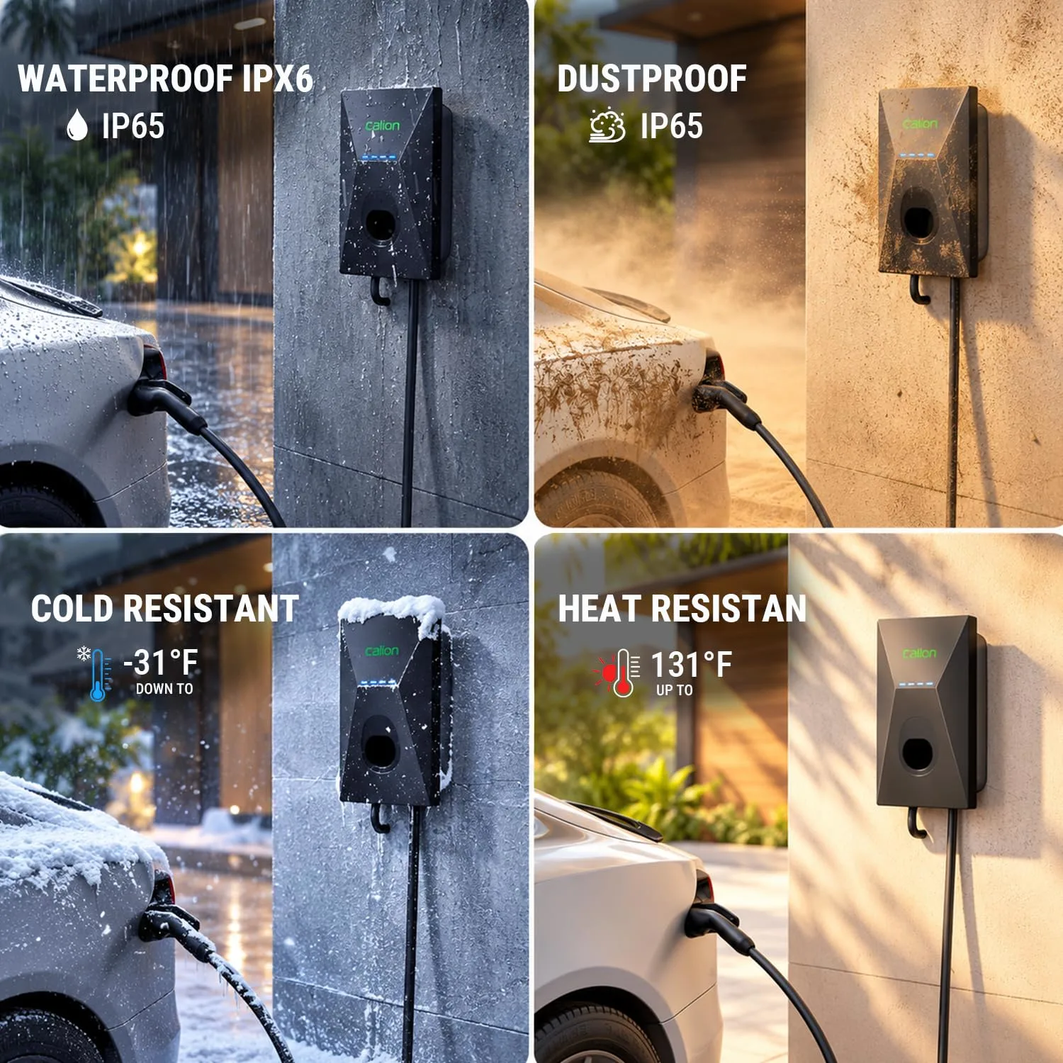 CALION 7.5 kW Smart EV Charger for Electric Cars | Carry Bag+Wall Bracket+CEE Socket | 5M TPU Cable, Smart App Control, LED Indicator, Adjustable Amp | 10+ Safe - image 3