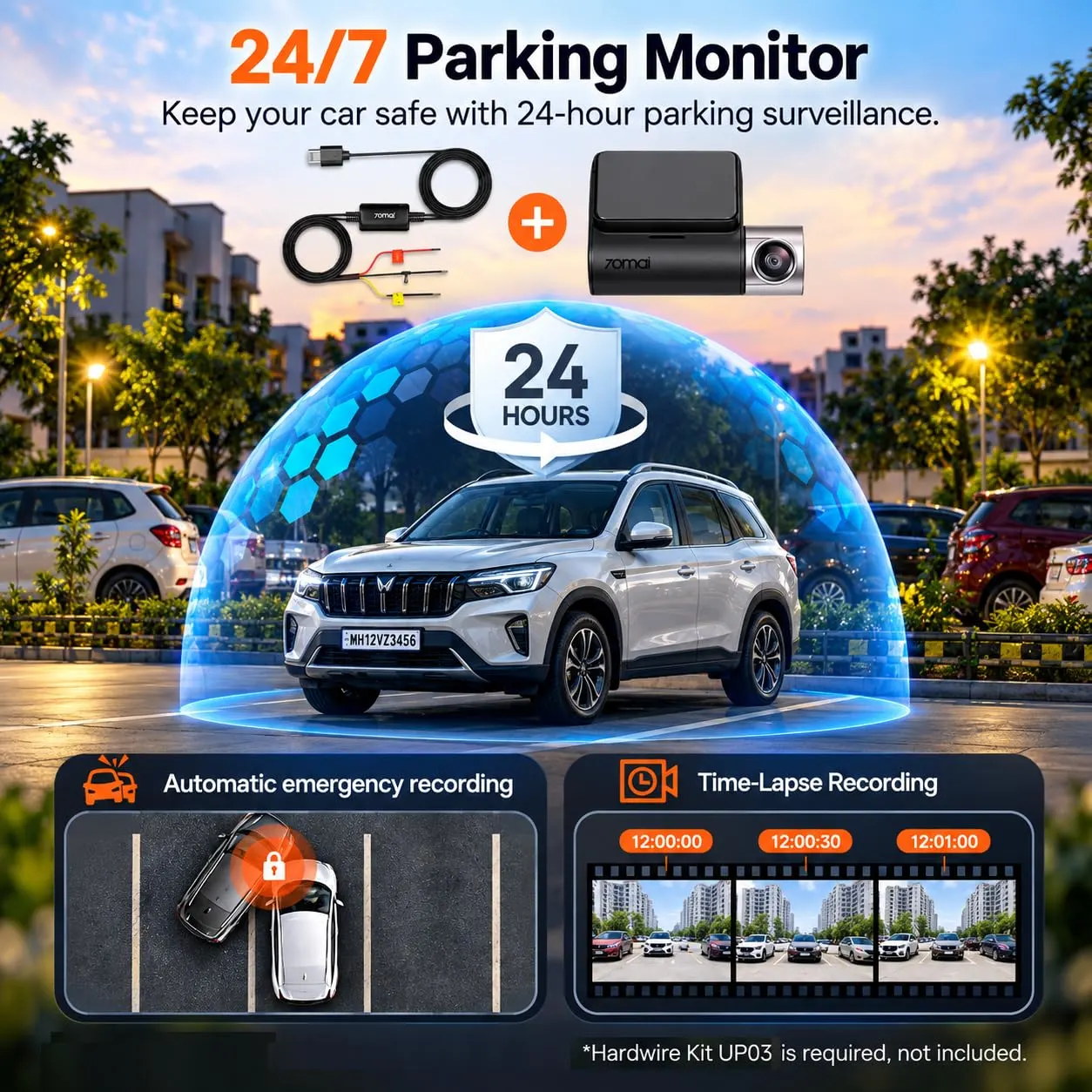 70mai A510 HDR 3K Dual Channel Dash Cam, BITA 2026 Best Dashcam Award Winner, STARVIS 2 IMX675 Sensor, ADAS, GPS Logger, MaiColor Vivid+ Night Owl Vision, App P - image 6
