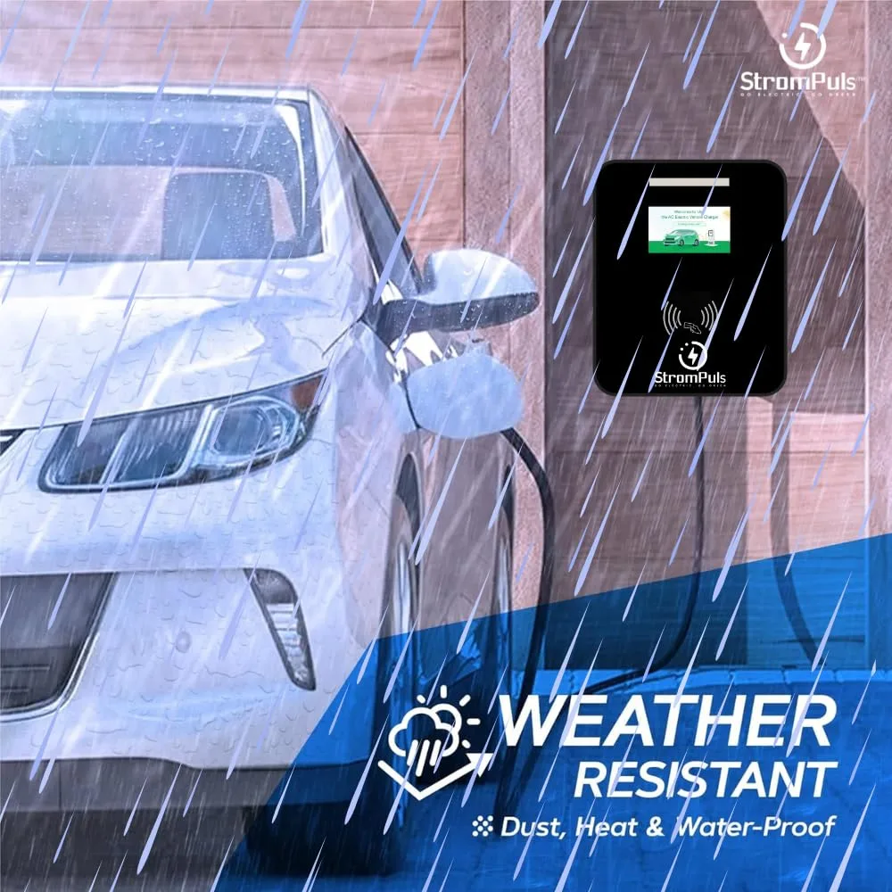 2kW EV Charger, 32A, 3 Phase, 5m TPU Cable, Large Touch Screen, Adjustable Amps, Wi-FI, BT, RFID,Emergency Switch, OTA Update, IP65, Built-in RCD - image 6