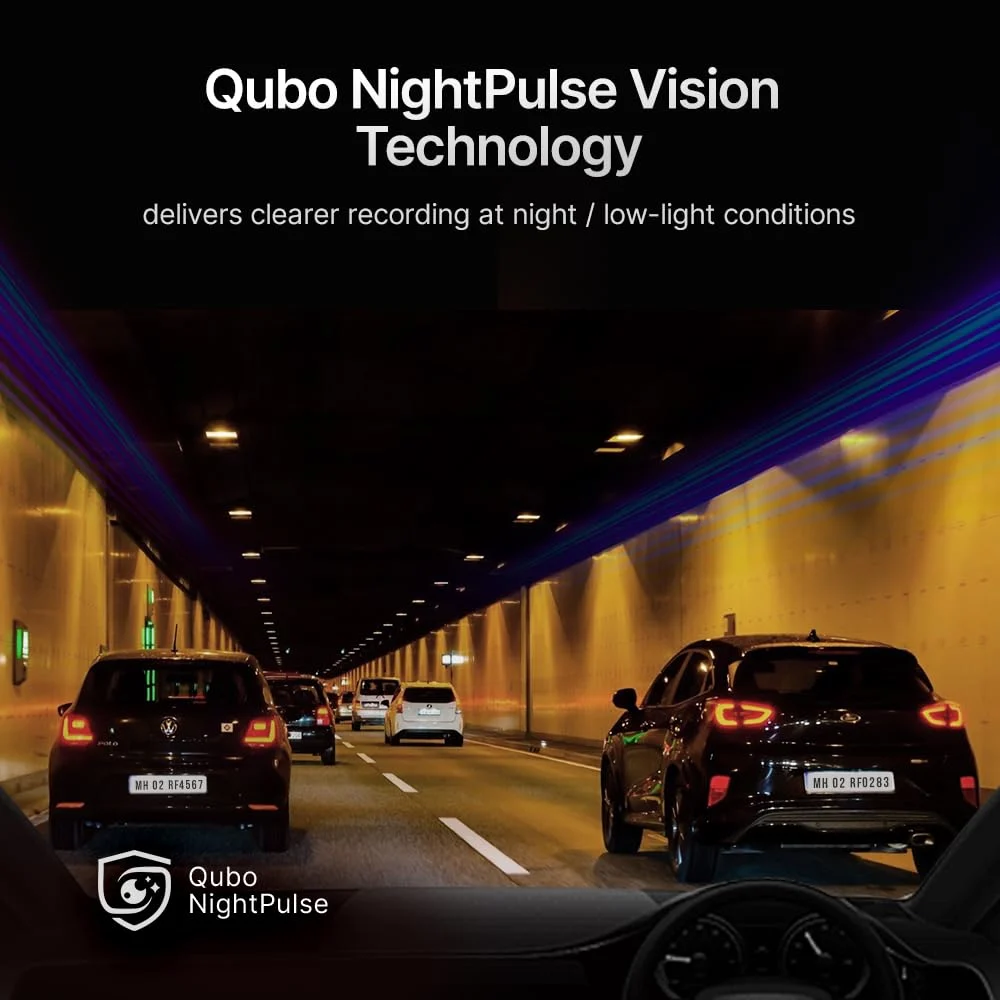 Qubo Car Dashcam Pro 3K [2026 Edition] Sony STARVIS 2 IMX675 Sensor| Dual Channel | Hero Group | NightPulse Vision | 5MP UHD Front Wide, 2MP FHD Rear | 3.2" LCD - image 6