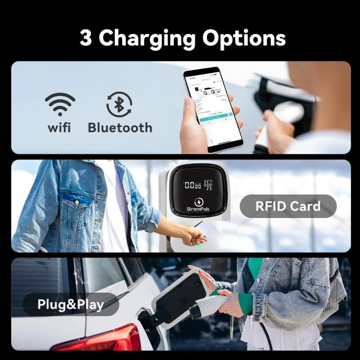7.5kW Smart Premium EV Charger, 4.3" Display, 5m TPU Cable,App, RFID, BT, Adjustable Power,10+ Advanced Safety Protections | Emergency Switch, Anti-Theft,IP65 - image 9