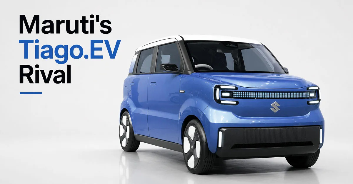 Maruti's latest EV may rival the Tata Tiago EV.