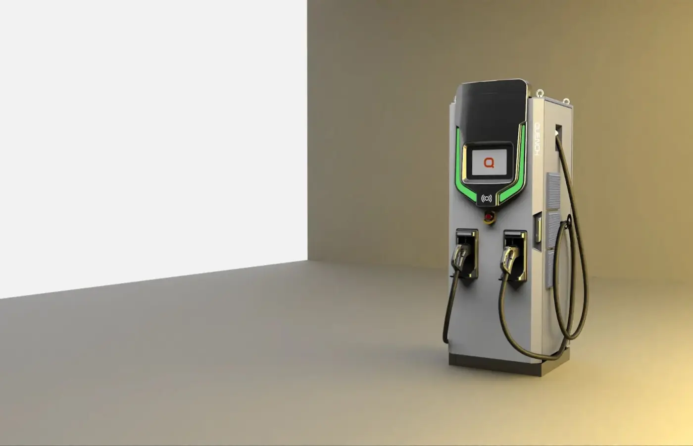 Quench Charger has unveiled its 60 kW Slimline DC Fast Charger.