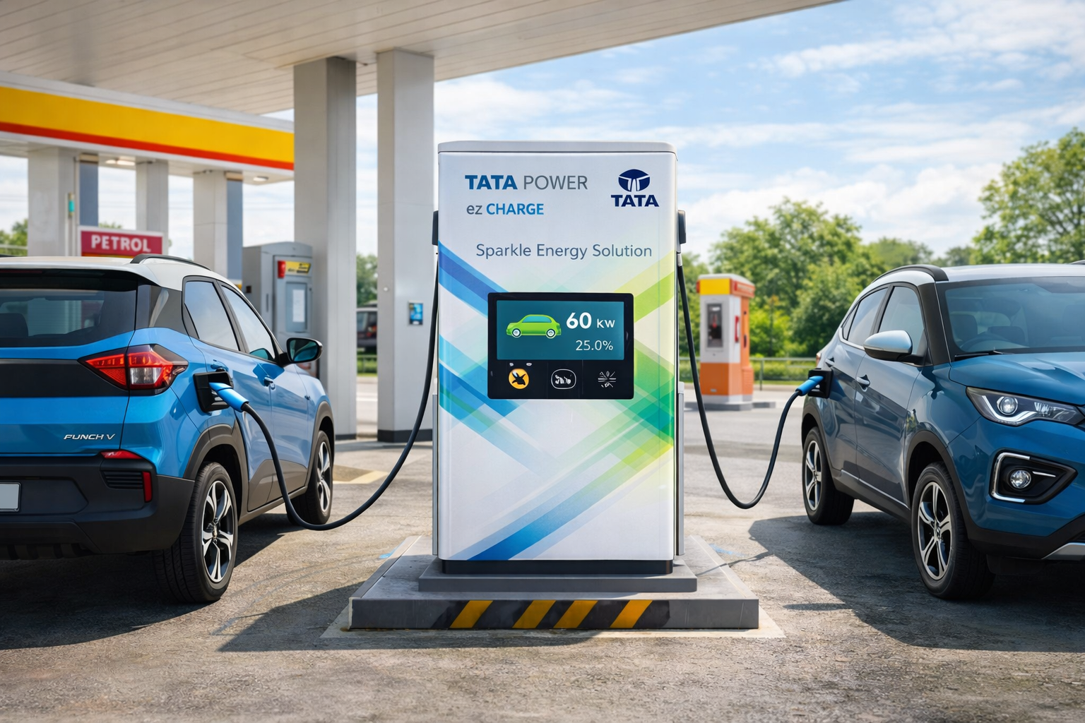 Tata Power &amp; Vivanta Kochi partnered together to install a new 120 kW EV Fast Charger Station. 