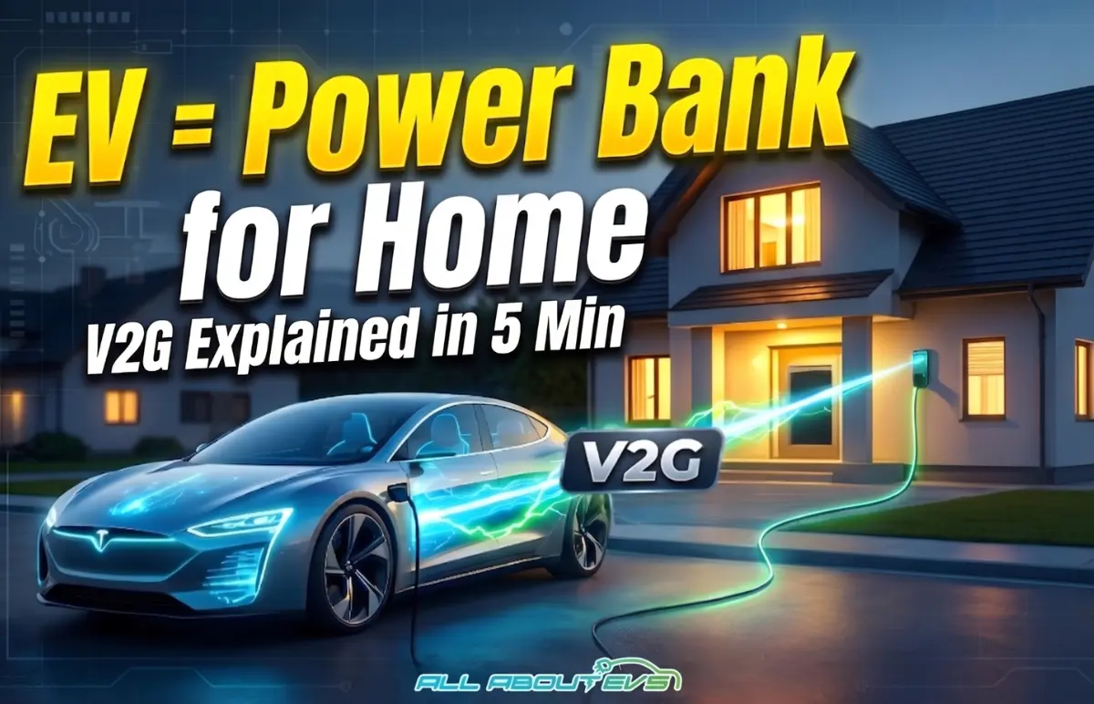 V2G Technology Explained: How Your EV Can Power Your Home & Earn Money in India Featured Image